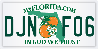 FL license plate DJNF06