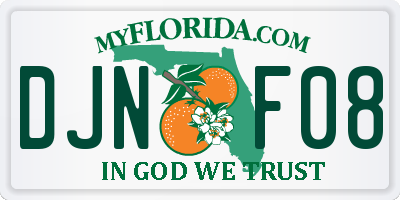 FL license plate DJNF08