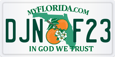 FL license plate DJNF23