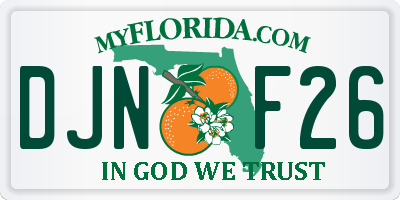 FL license plate DJNF26
