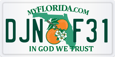 FL license plate DJNF31