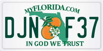 FL license plate DJNF37