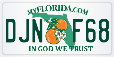 FL license plate DJNF68