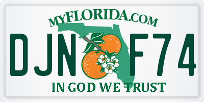 FL license plate DJNF74