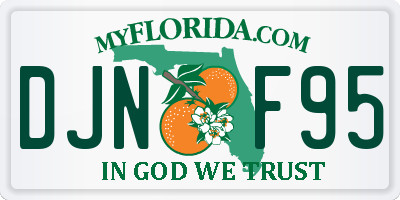 FL license plate DJNF95