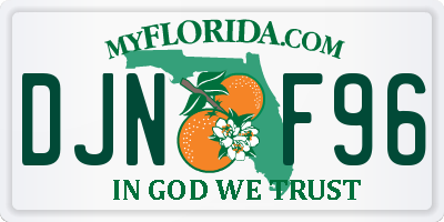 FL license plate DJNF96