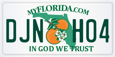 FL license plate DJNH04