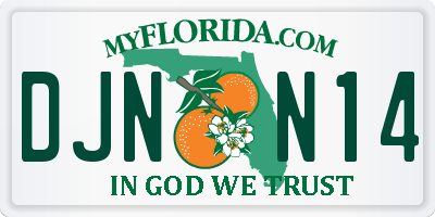 FL license plate DJNN14