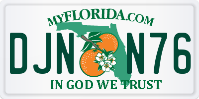FL license plate DJNN76