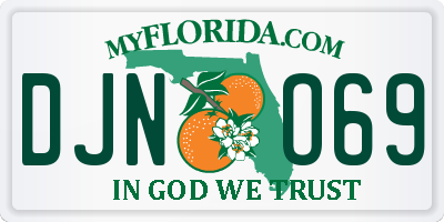 FL license plate DJNO69