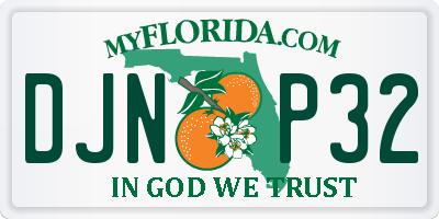 FL license plate DJNP32