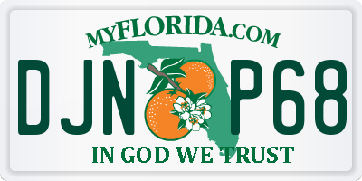 FL license plate DJNP68