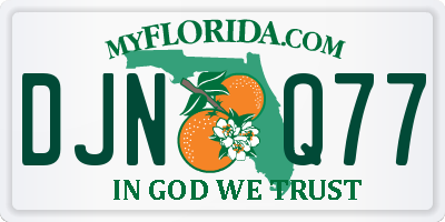 FL license plate DJNQ77