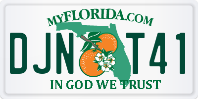 FL license plate DJNT41