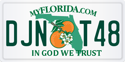 FL license plate DJNT48