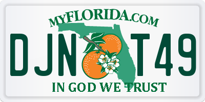 FL license plate DJNT49
