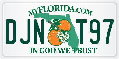 FL license plate DJNT97
