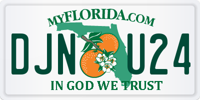 FL license plate DJNU24