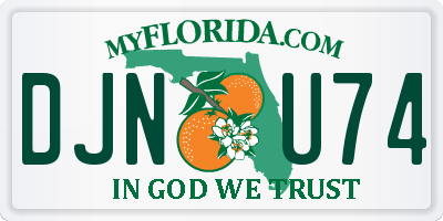 FL license plate DJNU74