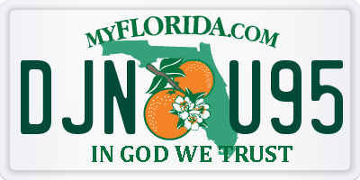 FL license plate DJNU95