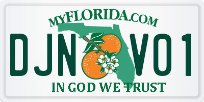 FL license plate DJNV01