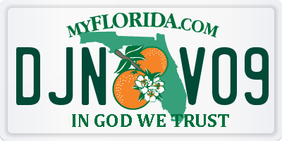 FL license plate DJNV09
