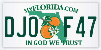FL license plate DJOF47