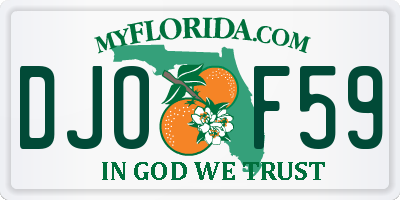 FL license plate DJOF59