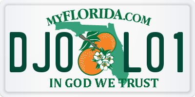 FL license plate DJOL01