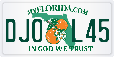 FL license plate DJOL45