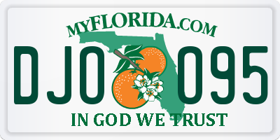 FL license plate DJOO95