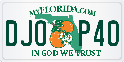 FL license plate DJOP40