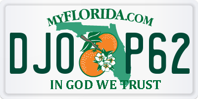 FL license plate DJOP62