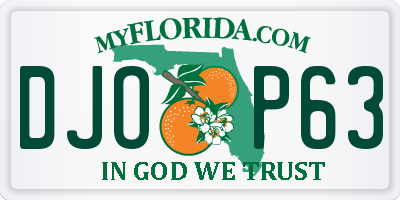 FL license plate DJOP63