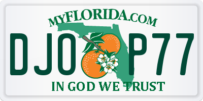 FL license plate DJOP77