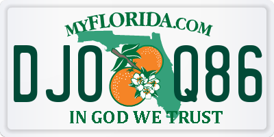 FL license plate DJOQ86