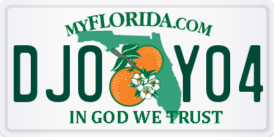 FL license plate DJOY04