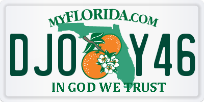 FL license plate DJOY46