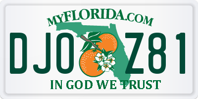 FL license plate DJOZ81