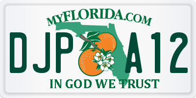 FL license plate DJPA12