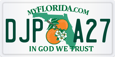 FL license plate DJPA27