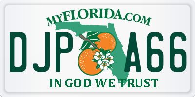 FL license plate DJPA66