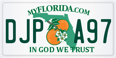 FL license plate DJPA97