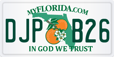 FL license plate DJPB26