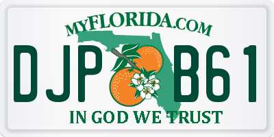 FL license plate DJPB61