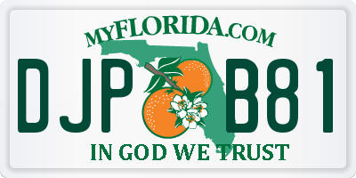 FL license plate DJPB81