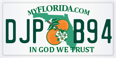 FL license plate DJPB94
