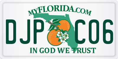 FL license plate DJPC06