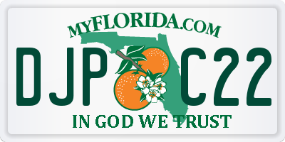 FL license plate DJPC22
