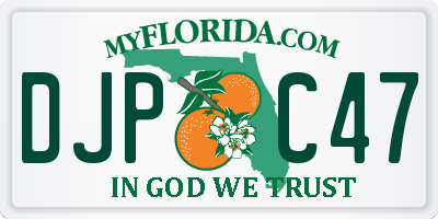 FL license plate DJPC47